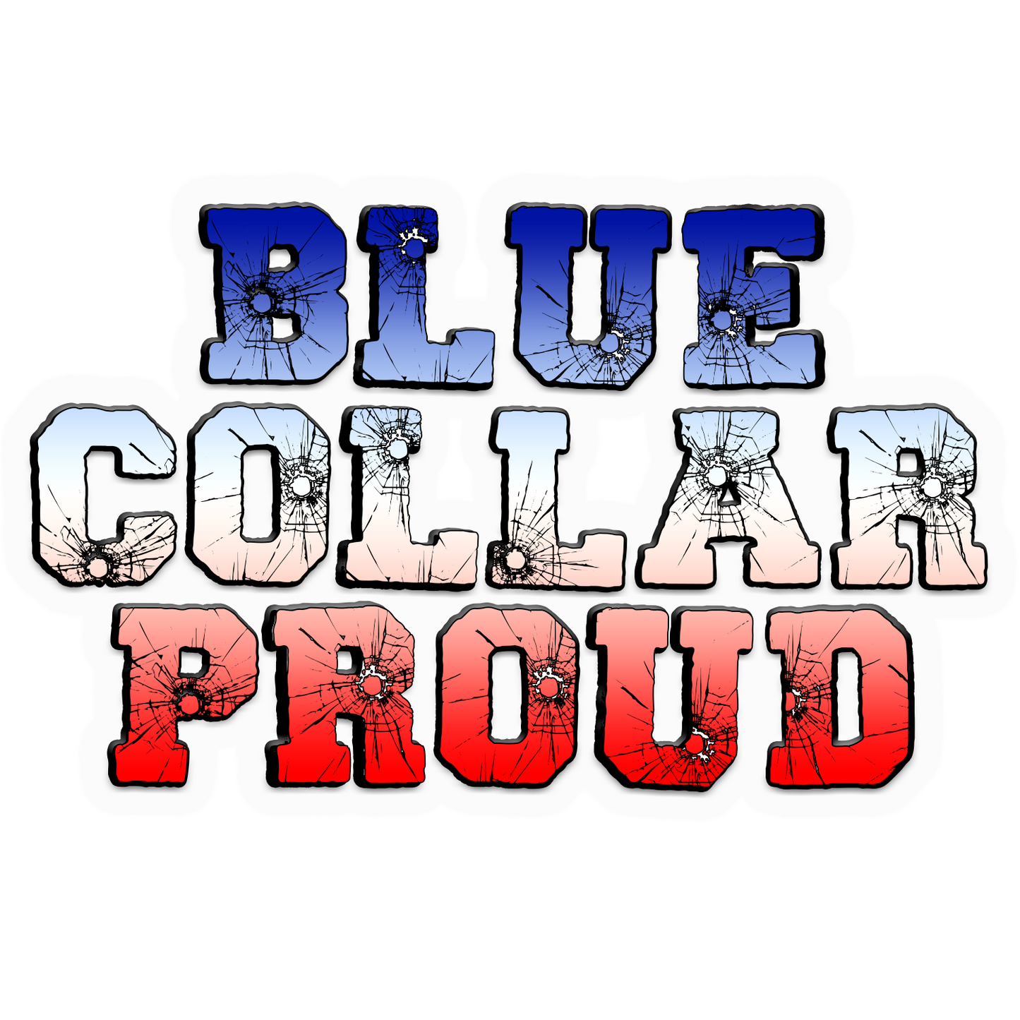 Blue Collar Proud Sticker