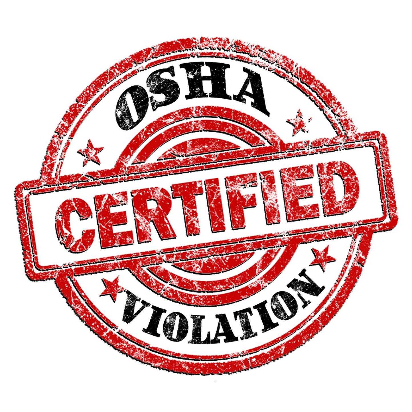 Certified OSHA Violation Sticker